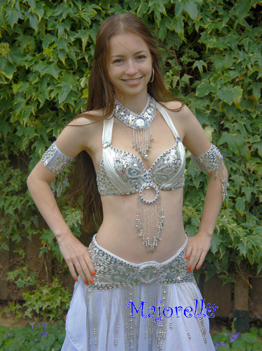Bauchtanzkostüm 'Selena' in Weiß