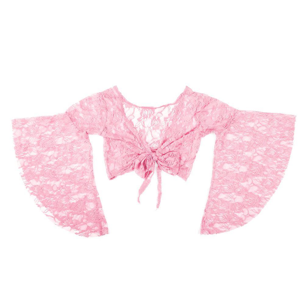 Top mit Spitze in Rosa