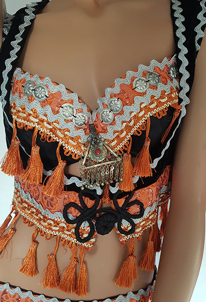 Bauchtanz Tribal Gürtel BH und Weste
