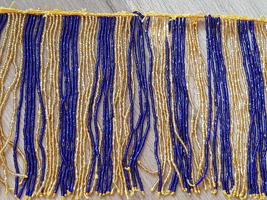Perlenkette mit schwarz/goldenen Strängen, DIY Bauchtanzzubehör 1
