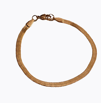 Schlangenarmband aus Edelstahl in Roségold