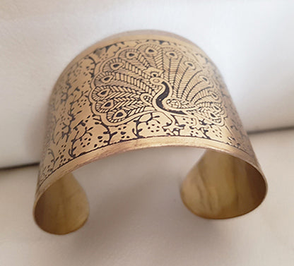 Armband mit Pfau in Kupfer