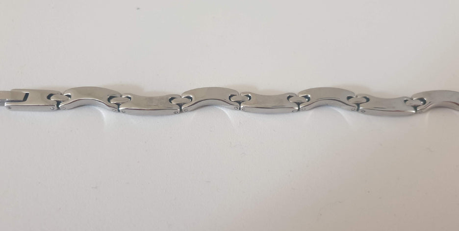 Magnetarmband, silberner Edelstahl
