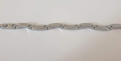 Magnetarmband, silberner Edelstahl