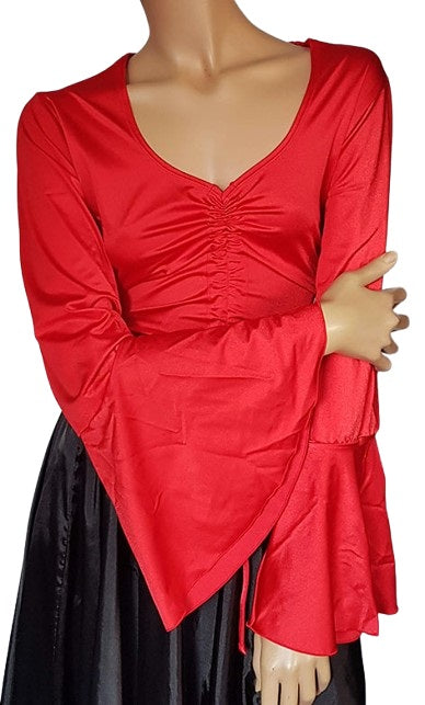 Flamenco-Oberteil rot von hoher Qualität. Größe XL