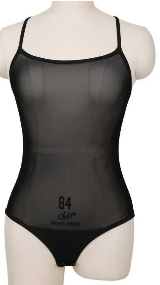 Bodynetz Stoff Mesh für unters Kostüm - schwarz