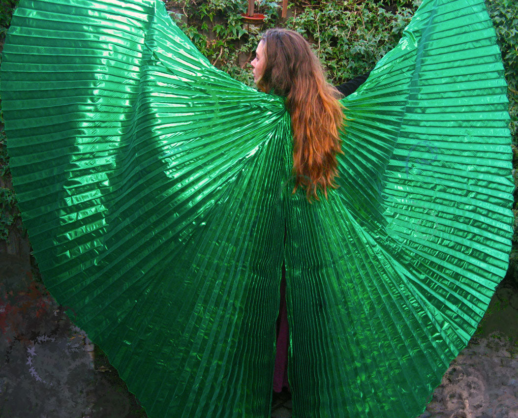 Isis Wings Organza Lamé in Grün