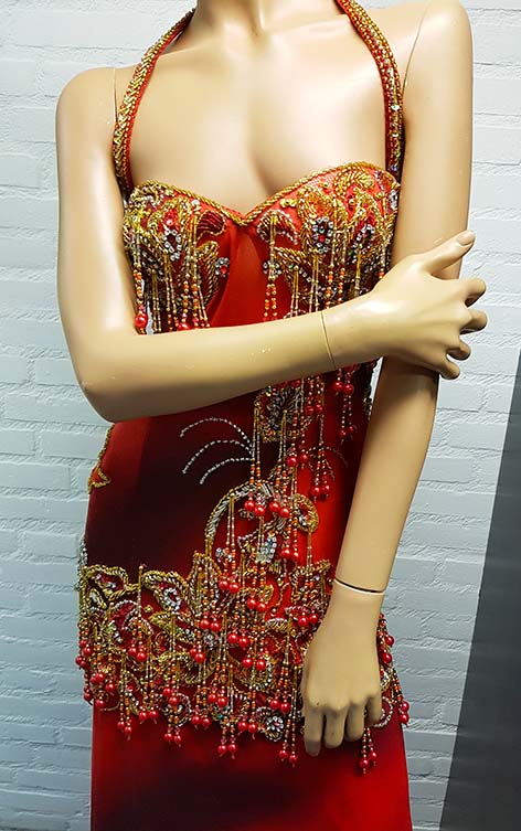 Bauchtanzkleid mit Neckholder-BH