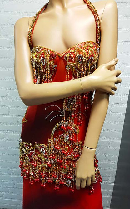 Bauchtanzkleid mit Neckholder-BH