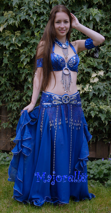 Bauchtanzkostüm 'Yasmine' in Blau