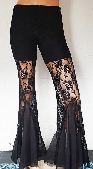 Tribalhose Spitze in Schwarz