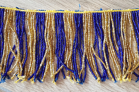 Perlenkette mit schwarz/goldenen Strängen, DIY Bauchtanzzubehör 1