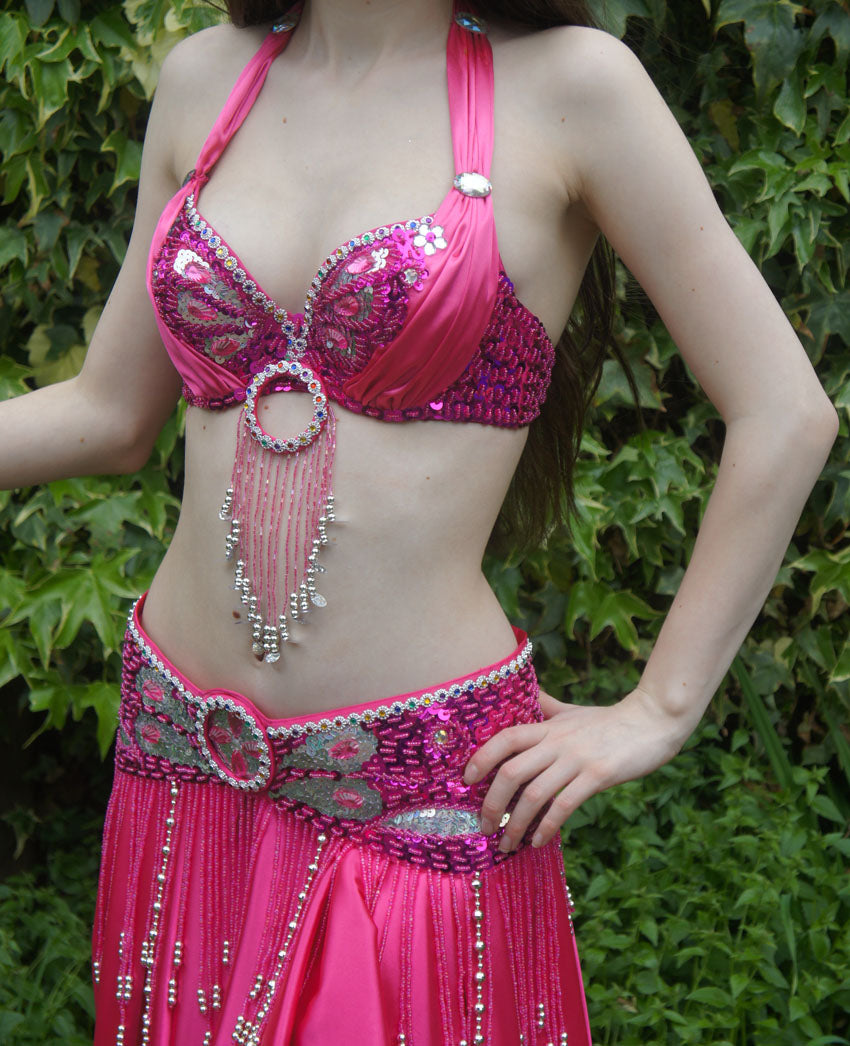 Bauchtanzkostüm „Souad“ in Fuchsia