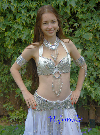 Bauchtanzkostüm 'Selena' in Weiß