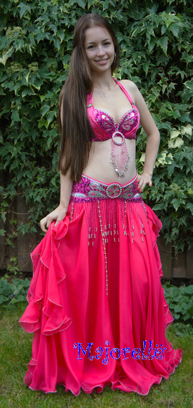 Bauchtanzkostüm „Souad“ in Fuchsia