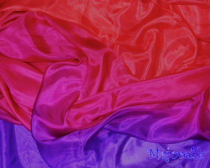 Bauchtanz Seidenschleier im Lila Fuchsia Rot 100% Seide