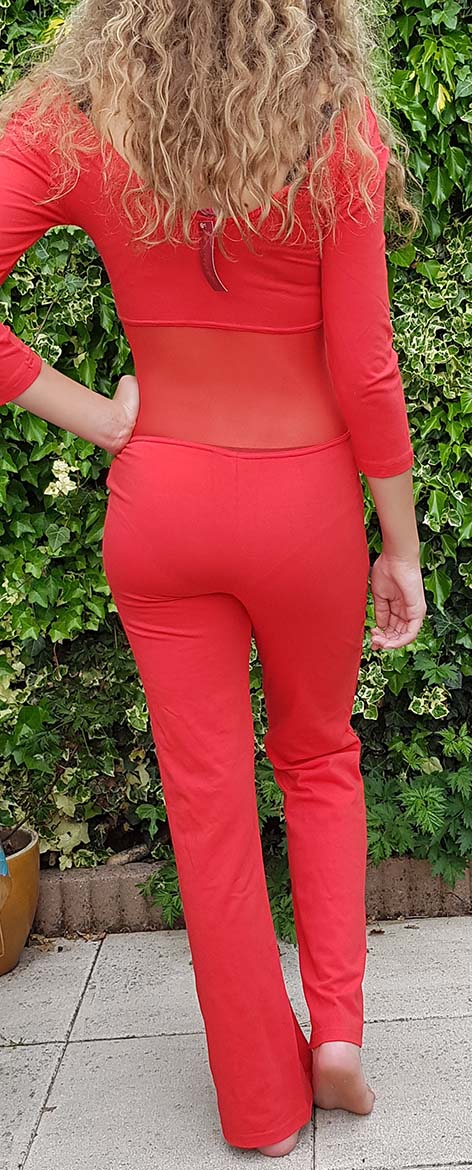 Catsuit rot, schöne Qualität!