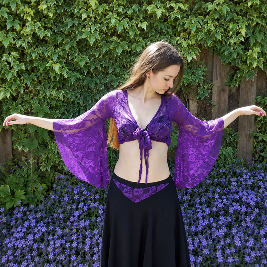 Lila Spitzentop