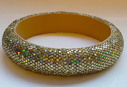 Goldfarbenes Glitzerarmband