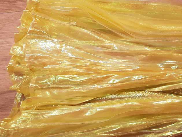 Isis Flügel transparent Organza gelb