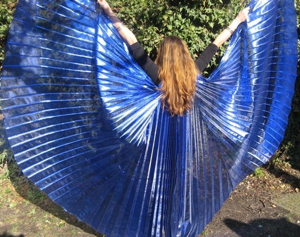 Isis Wings Organza-Lamé in wunderschönem Blau