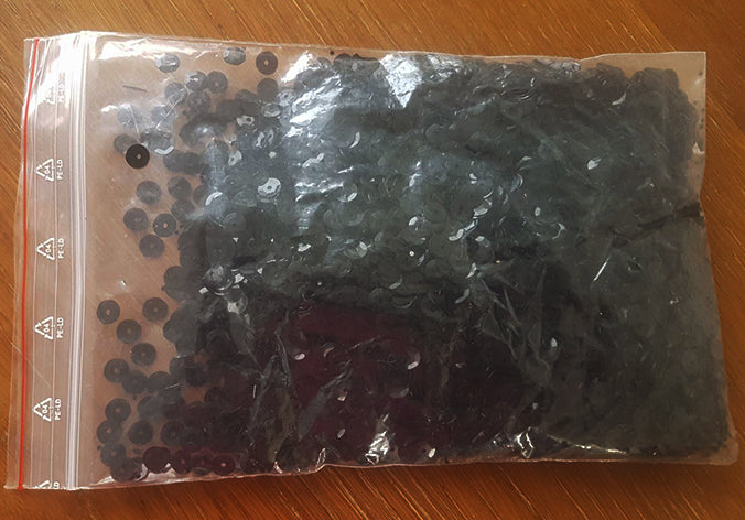 Glasperlen Schwarz Beutel 50 Gramm