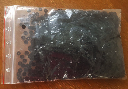 Glasperlen Schwarz Beutel 50 Gramm