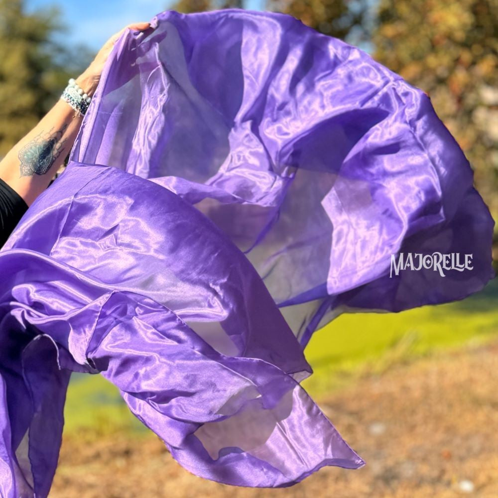 Seidenschleier in Lavendel 100% Seide