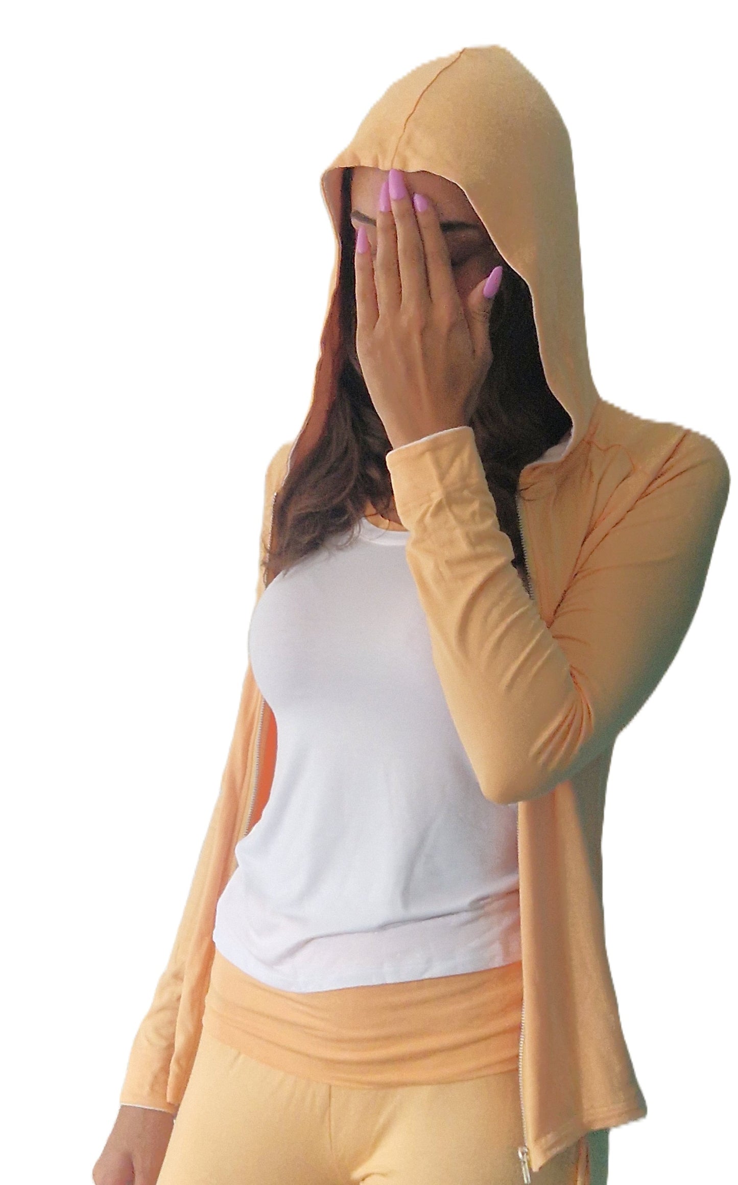 Yoga Hoodie Pfirsich 