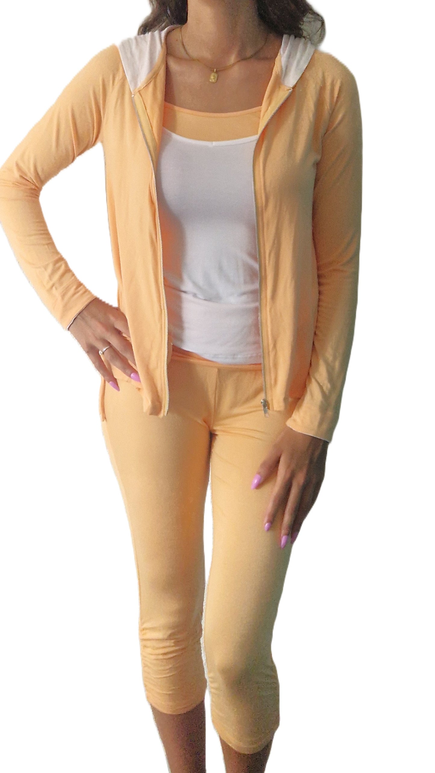 Yogahose Boga peach . Aus 92 % Bambustextil
