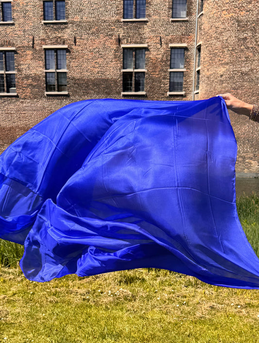 Bauchtanz Seidenschleier in Kornblumenblau