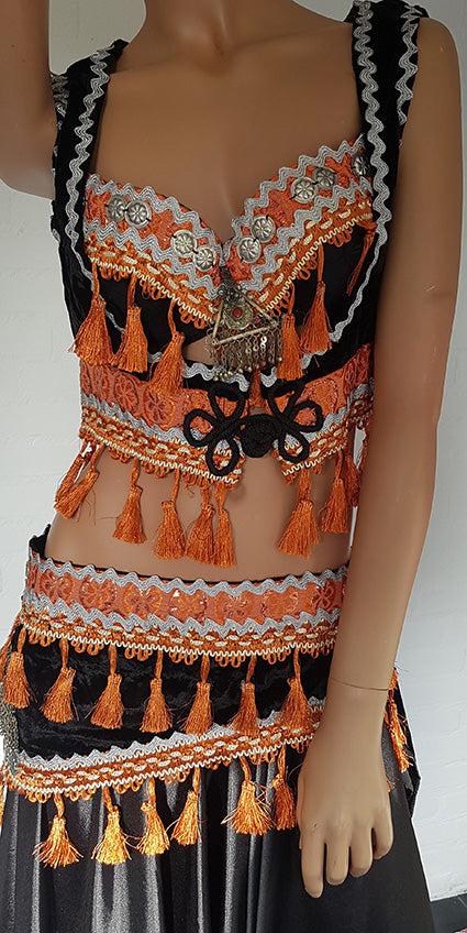 Bauchtanz Tribal Gürtel BH und Weste