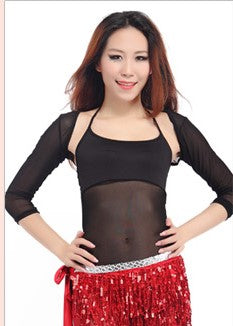 Top mit Bauchnetz in Schwarz