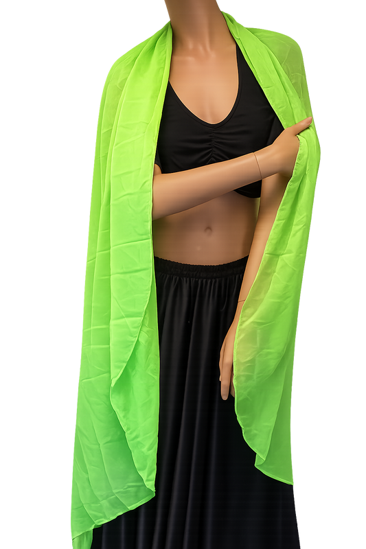 belly dance chiffon veil green