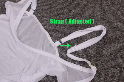 Bodynetz Stoff Mesh für unters Kostüm - schwarz