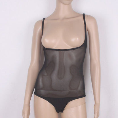 Bodynetz Stoff Mesh für unters Kostüm - schwarz