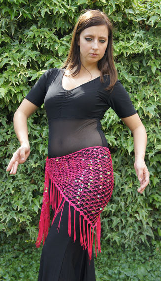 Bauchtanzbody mit transparentem Bauchnetz