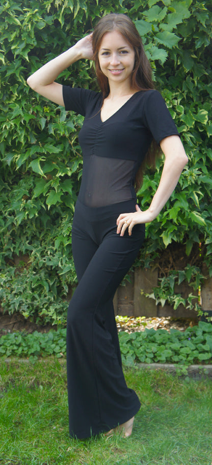 Bauchtanzbody mit transparentem Bauchnetz