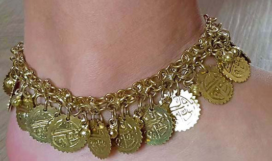 Fußkettchen mit Goldmünze