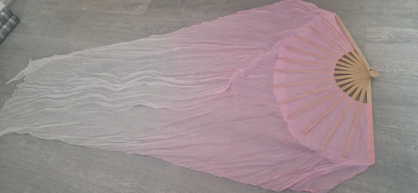 Seidener Schleierfächer für die rechte Hand, einzeln