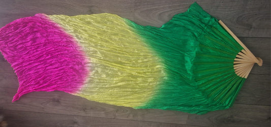 Seidener Fächerschleier für die rechte Hand, einzeln