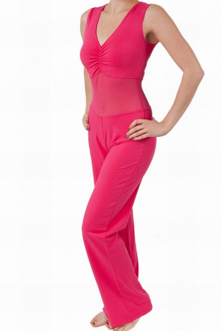 Sakkara Fuchsia Catsuit ohne Ärmel, nur Größe 3XL