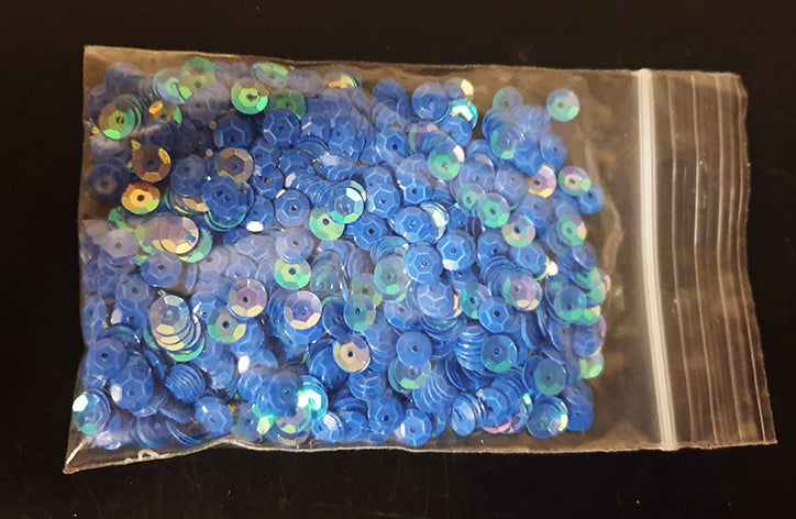 Pailletten Blau Perlmutt Beutel 50 Gramm