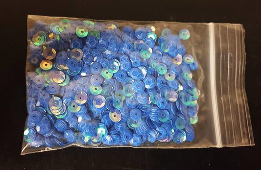 Pailletten Blau Perlmutt Beutel 50 Gramm